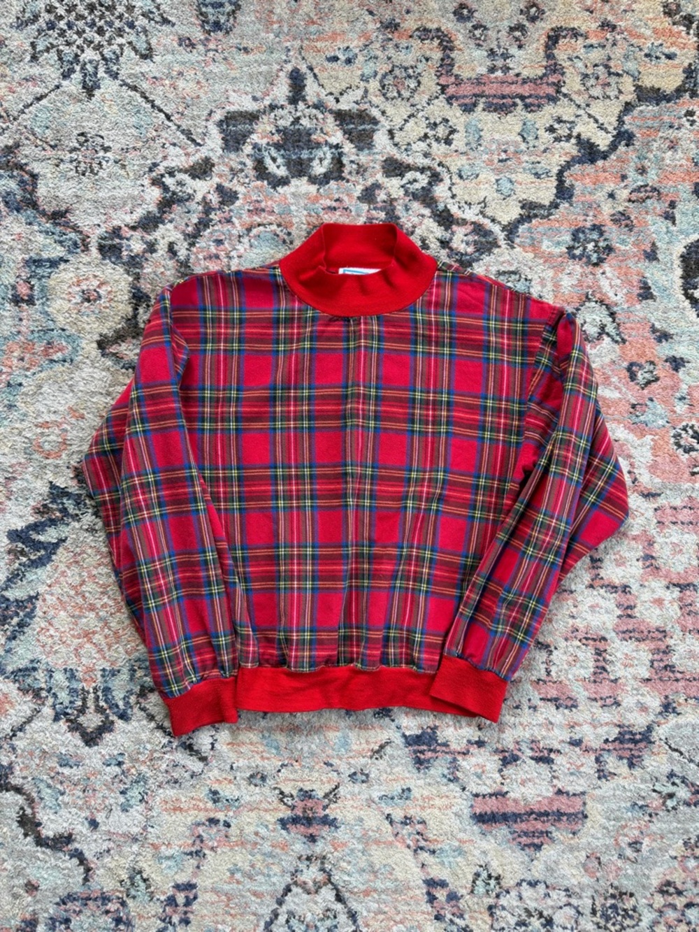 Vintage Plaid Turtleneck